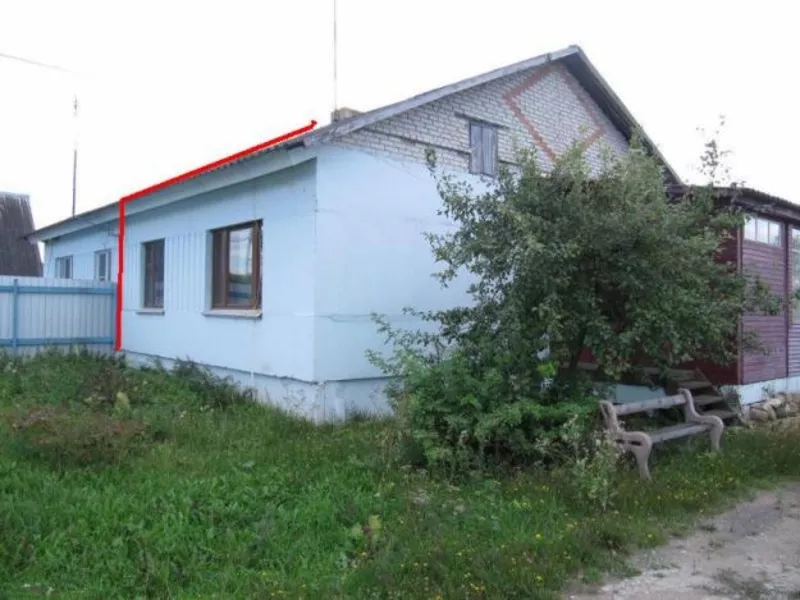 Продается пол дома по Киевскому шоссе в деревне Верховье